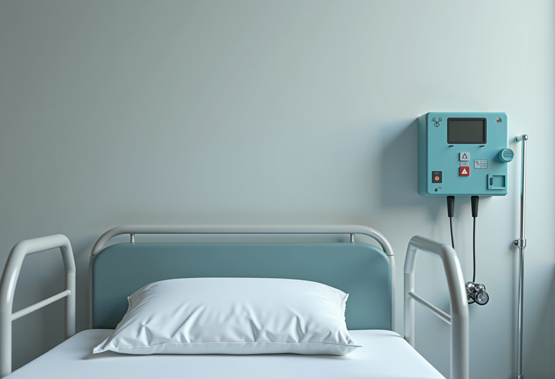 Bed station with call button and light